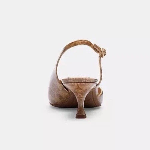 Coach Monogram Roxanne Coated Canvas Signature Pump Shoes CAP43 View 4