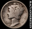 1927 Silver Mercury Dime - Scarce  Better Date  No Reserve  #G9598