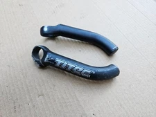 Vintage 90s Titec Mountain Bike Bar Ends Aluminum 5" Long 22.2mm Clamp Black