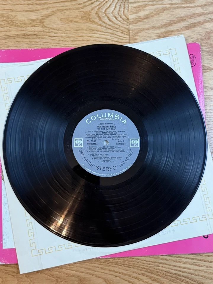 1960 NM Columbia 360 Sound True Stereo 1st Press The Most Happy Fella OS2330 1C Foto 4 de 4