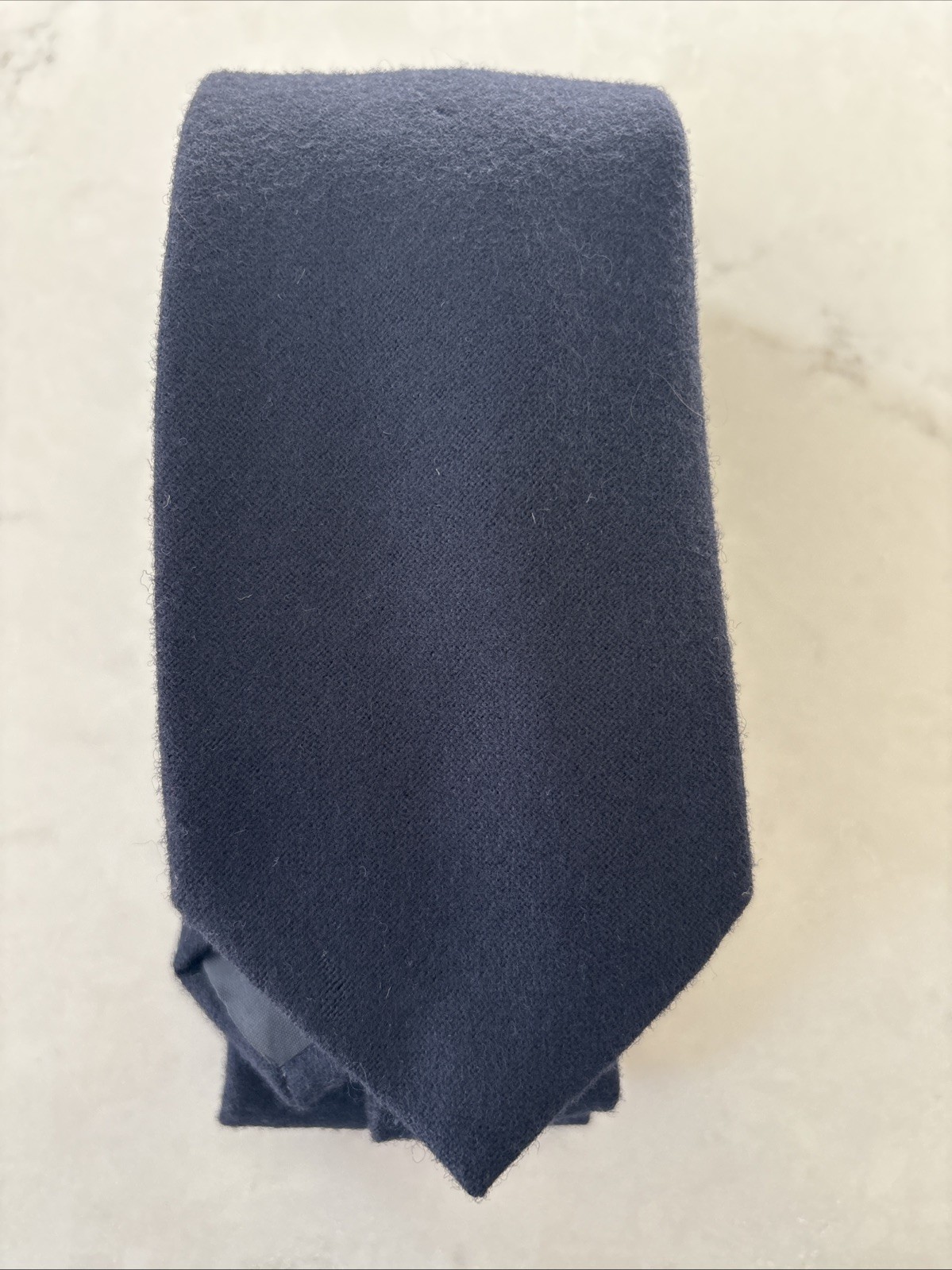 Pendleton Mens Necktie Solid Navy Blue Virgin Woo… - image 1