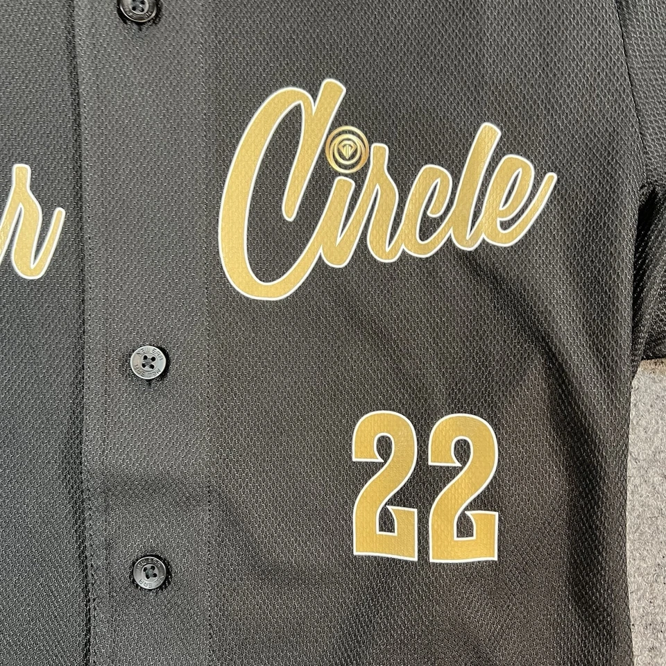 Camiseta de béisbol New Era Inner Circle #22 negra dorada talla S auténtica Foto 4 de 4