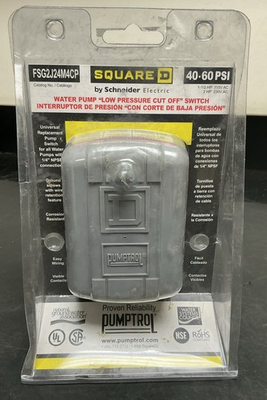 #ad Square D FSG2J24M4CP 40 60 PSI Pumptrol Water Pump Low Pressure Cut Off Switch $19.99