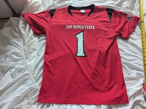 San Diego State SDSU Aztecs Rivalry Threads Football Jersey #1 L shirt red black