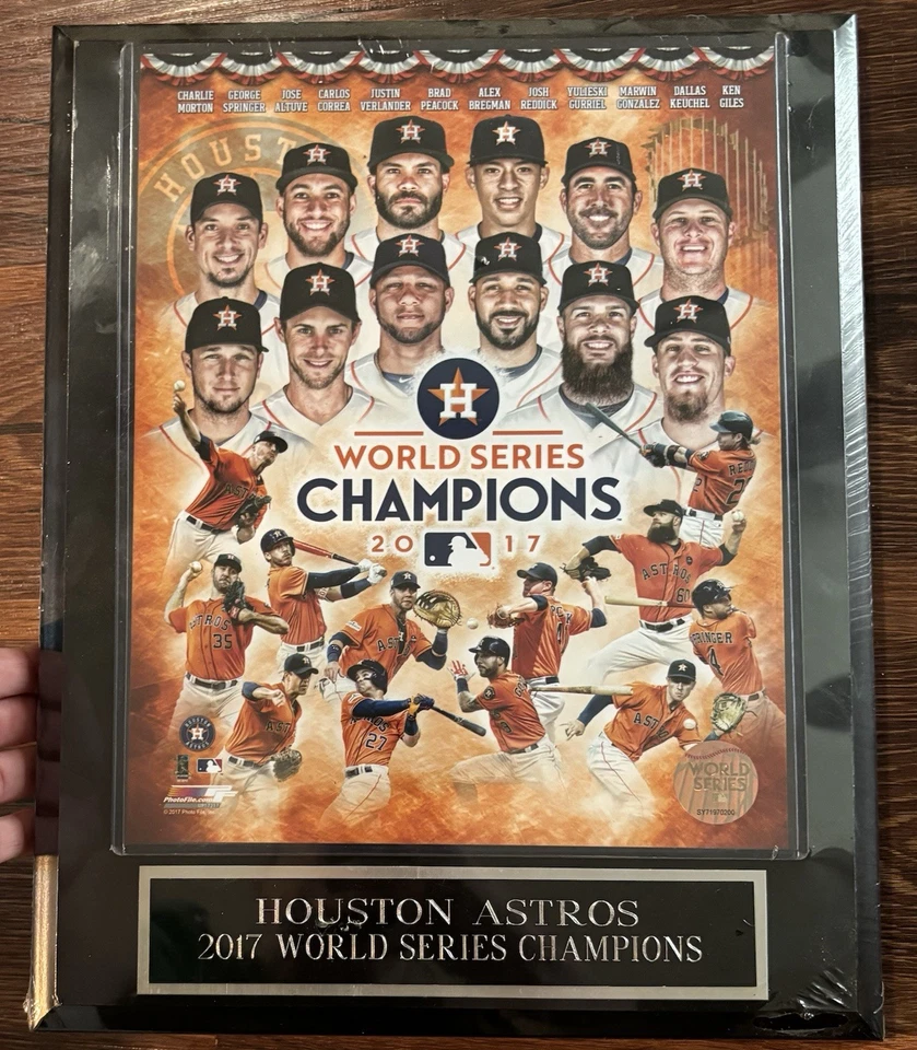 Astros 2017 World Series Champions Plaque 10.5” X 13” Sealed New - Image 2 of 3