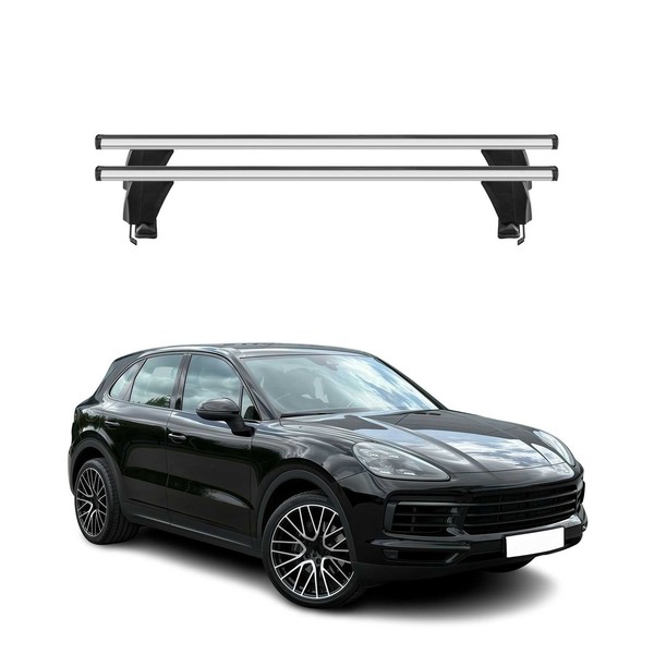 Menabo DachträGer GrundtäGer FüR Porsche Cayenne 2019-2026 50Kg Alu Silber 2 Tlg-image