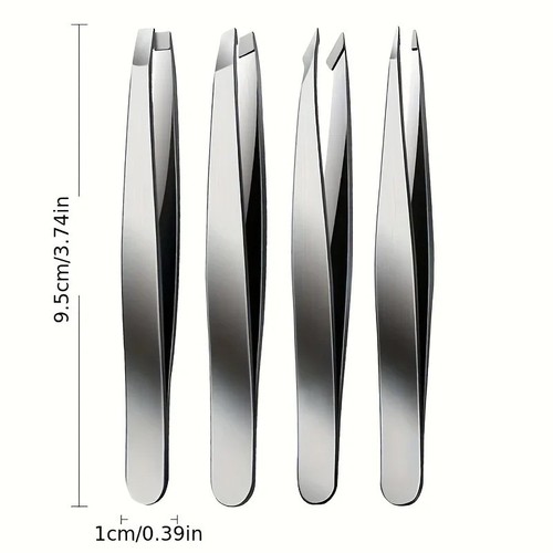 Eyelash Extension Tweezers Straight & Curved Stainless Steel Set - Picture 2 of 7