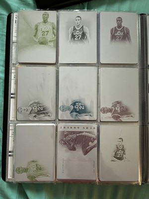 POSTEN VON 19 PANINI DRUCKPLATTEN 1/1 RUDY GOBERT ROOKIE YEAR LOGOMAN + 3 RAINBOW