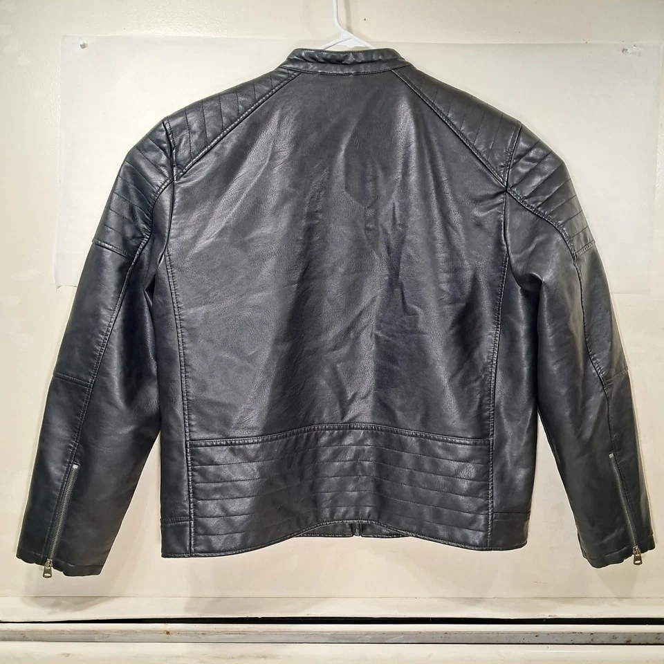 Chaqueta de moto Levi’s de cuero sintético para hombre forro acolchado negro talla XL nueva sin etiquetas Foto 2 de 4
