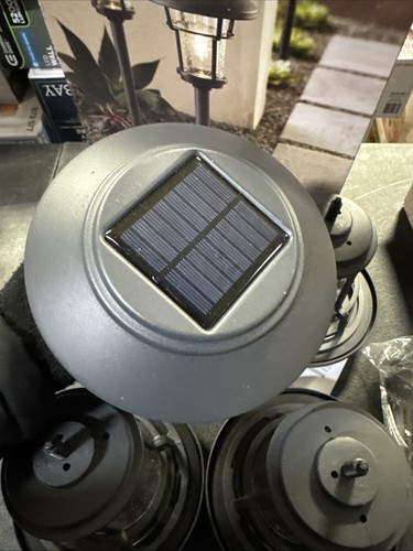 (4-Pack) Home Decorators Palmdale Gray Solar 20 Lumens LED Weather - Picture 4 of 9