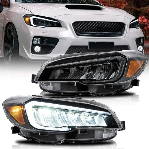 VLAND FULL LED Headlights w/Dynamic DRL For Subaru WRX/STI 15-2021 w/Sequential - Picture 1 of 22