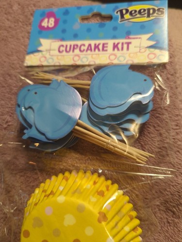 Kit de servilletas de papel pequeño Peeps amarillo feliz Pascua y cupcakes nuevo - Imagen 4 de 5