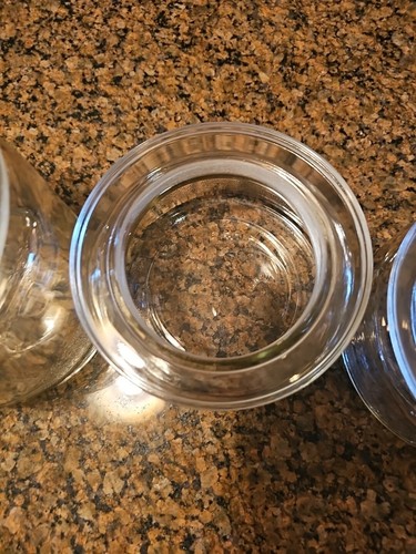 Vintage Silex Fresherator Heavy Glass Lidded Refrigerator Jar Cannister Set (4) - Picture 17 of 20