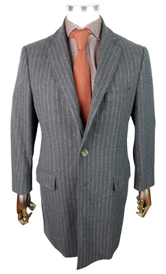 2582 £ DOLCE & GABBANA NEU GRAU KREIDESTREIFEN ÜBERMANTEL KLEINE 36 46 ITALIEN