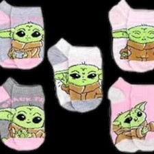 Disney Star Wars Mandalorian Toddler Girls 2-3T Ankle Socks 10 Pair Per Pack