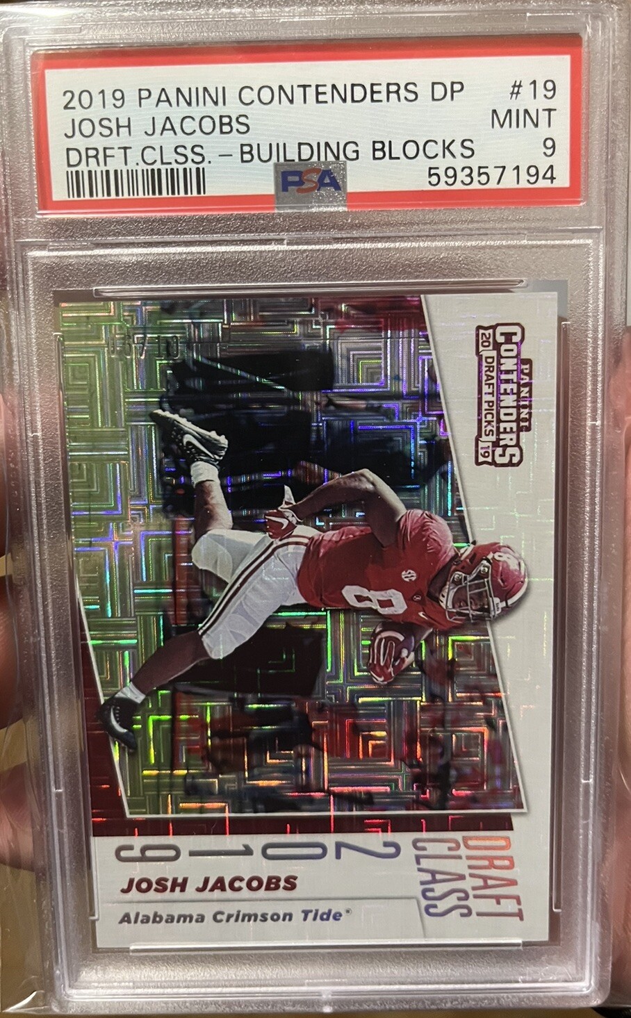 Josh Jacobs Panini Contenders Draft Picks Draft Class #19 Building Blocks