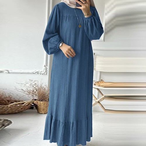 Maxikleid Damen Islamisches Kaftan-Kleid Muslimisches Kleid Kaftan Lässig | - Picture 9 of 16