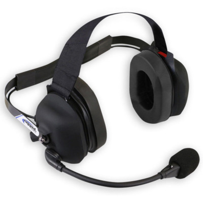 Rubberized Behind The Head Two Way Headset Communications Electronics Racing