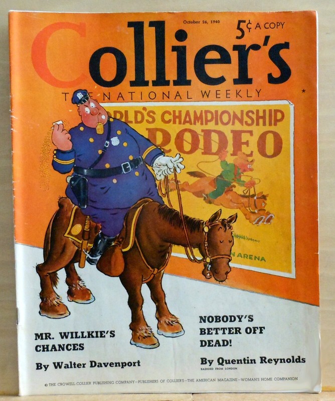 Collier's Magazine - Oct. 26, 1940 - Policeman Pottsy by Jay Irving, Roger Garis