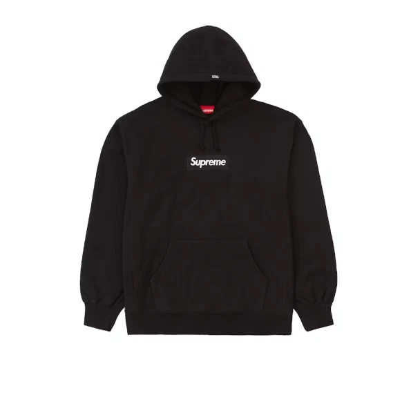 Sweat à capuche noir logo Supreme Box S (FW21) authentique