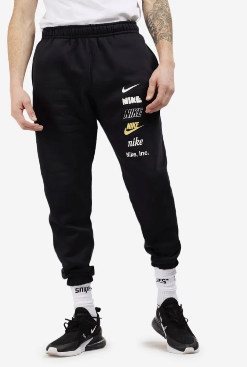 Nike NSW Sportswear Club Plus Logo Pants Joggers Black Mens