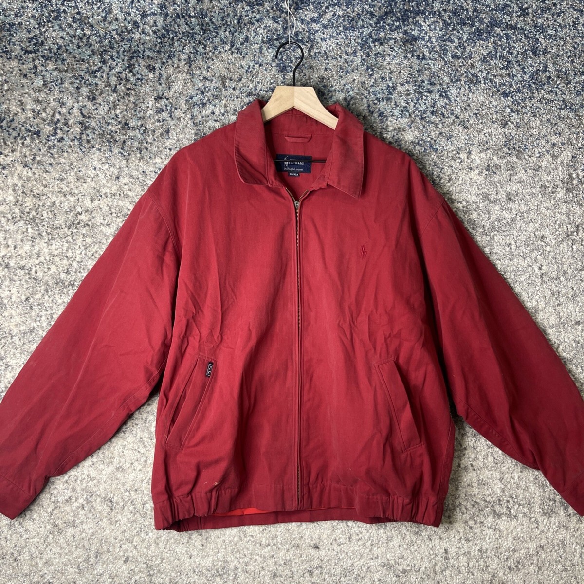 Vintage Polo Ralph Lauren Red Mens Collared Jacket