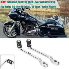 CNC 9.84" Extend Heel Toe Gear Shift Lever Shifter Peg For Harley Tour Glide CVO
