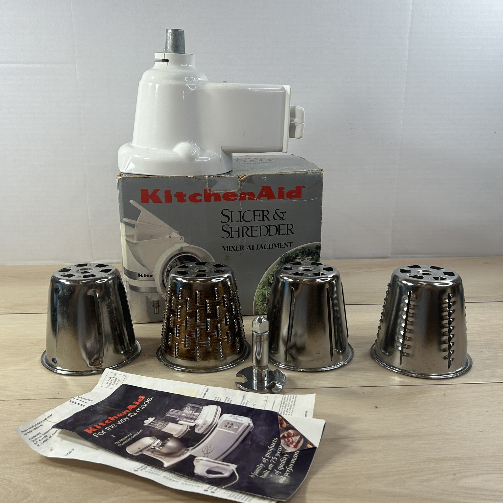 KitchenAid Stand Mixer shredder slicer attachment RVSA white 