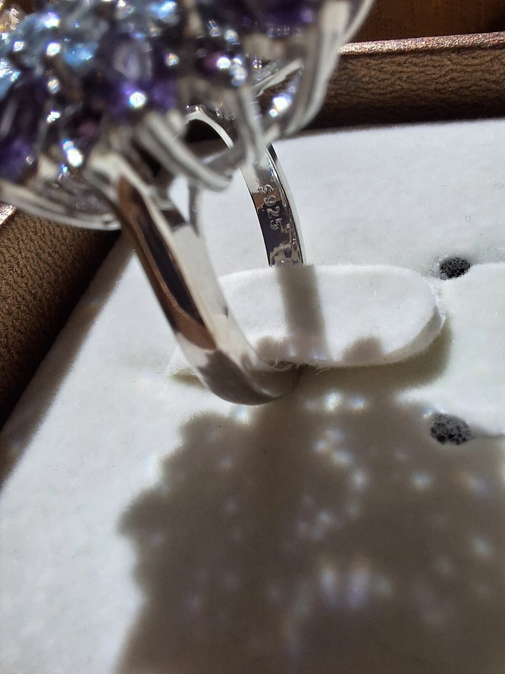 Anello In Argento S925 Con Grande Fiore - Immagine 4 di 4