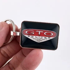 Vintage Pontiac GTO 6.0 Fender Emblem Badge Logo 1" x  1.25" Diameter Keychain
