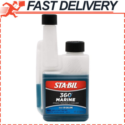 STA-BIL 360° 22239 Marine Fuel Stabilizer, Treats up to 80 Gallons, 8 Oz.