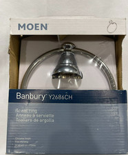Moen Y2686BRB Banbury Bathroom Towel Ring, Mediterranean Bronze Finish