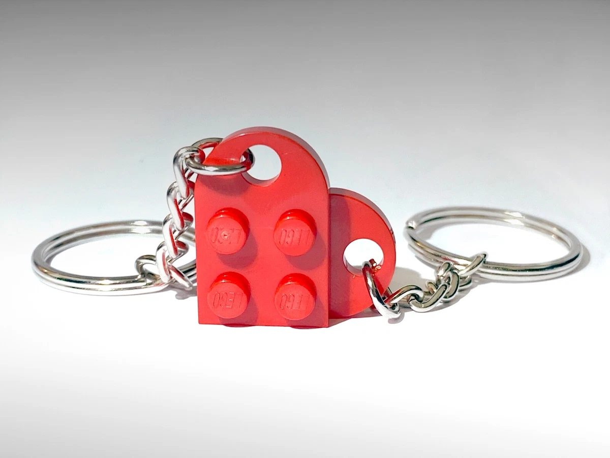 Heart Keyring made with LEGO Friendship Couples Girlfriend Loved