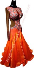 jz Handmade Women Samba Ballroom Swing Salsa Rumba Latin Dance Dress RHYTHM