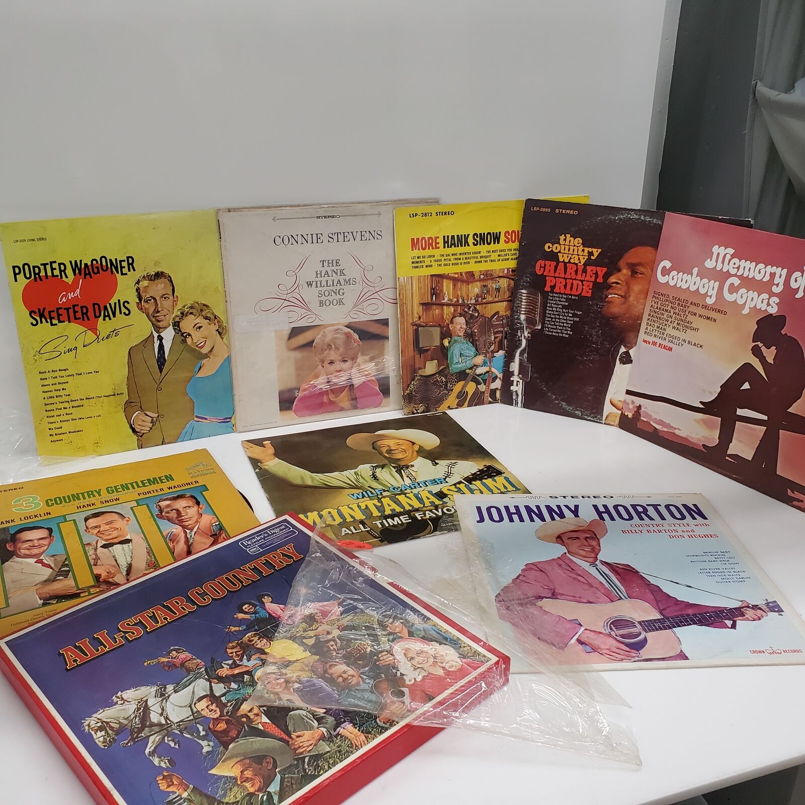 Collection of 9 Variety Country Music Vinyl Records