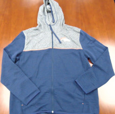 NFL TEAM APPAREL DENVER BRONCOS PERFORMANCE HOODED ZIP UP JACKET SIZE L