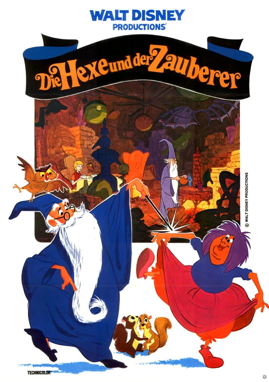 Die Hexe und der Zauberer ORIGINAL A1 Kinoplakat Walt Disney / W. Reitherman - Bild 1 von 1