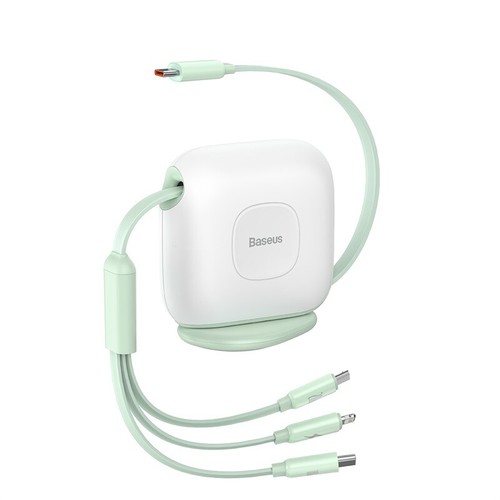 Baseus Retractable 100W 3 in 1 Type C Fast Charge For iPhone Type C Micro USB - Picture 23 of 23
