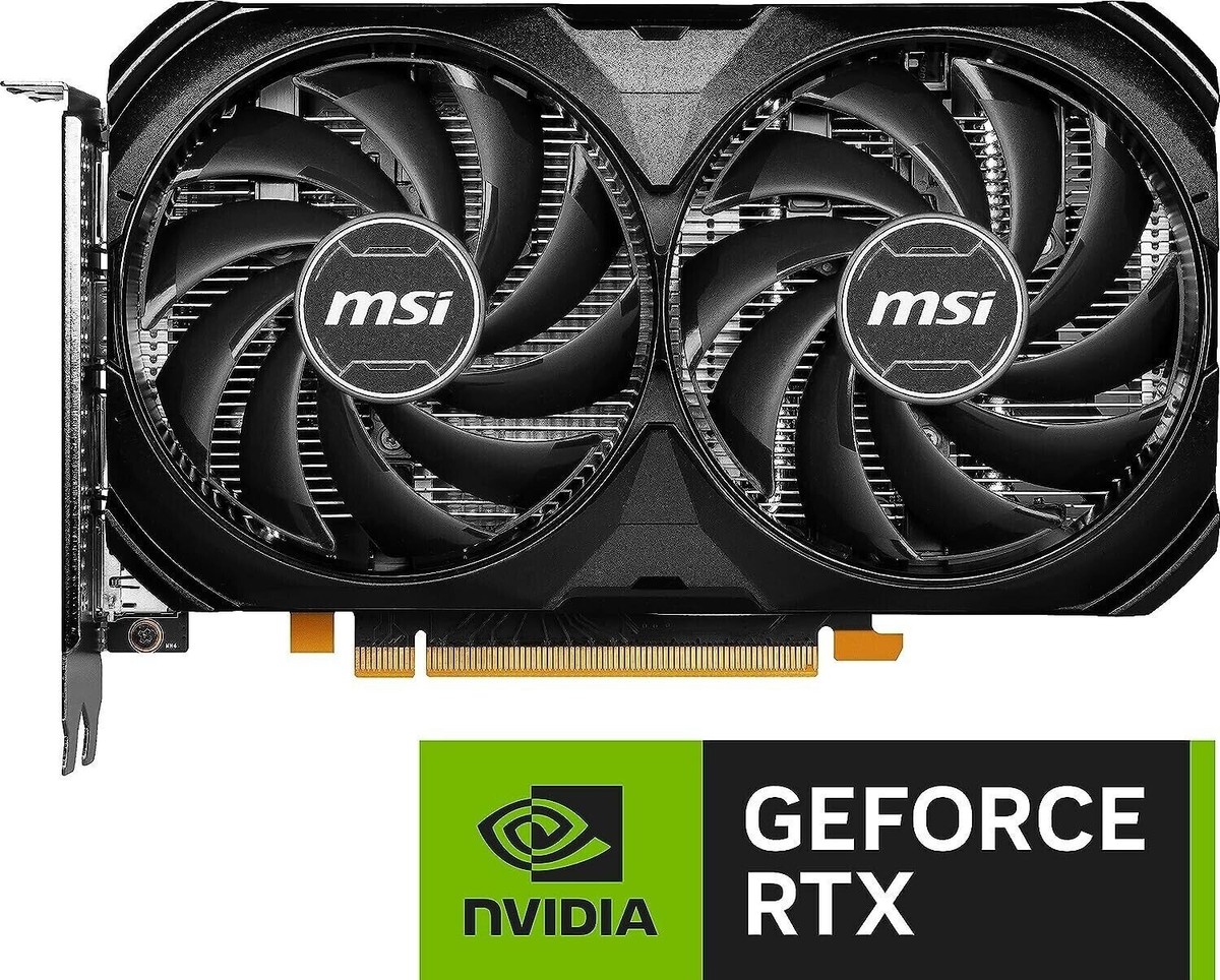 MSI GeForce RTX 4060 VENTUS 2X BLACK 8G OC Graphics Board MSI GeForce RTX 4060 VENTUS 2X BLACK 8G OC Graphics Board
