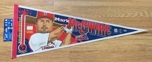 Lot (2) 1998 Mark McGwire St. Louis Cardinals pennant 62 HR Record Breaking 70HR - Picture 2 of 4