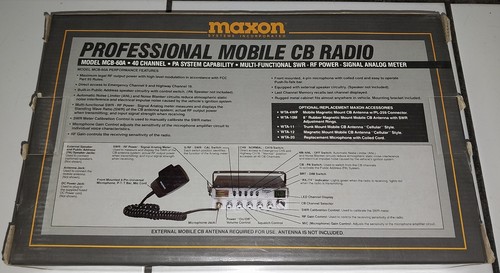 Maxon MCB-60 Professional Series Mobile CB/Weather Radio 40 Channels PARTS ONLY - Picture 12 of 12