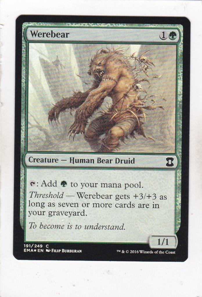 Werebear Mtg Black Werebear By Mmm3says On DeviantArt