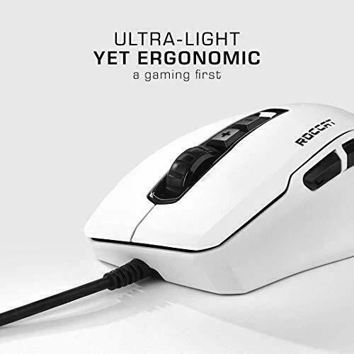 Roccat Kone Pure Ultra Light Ergonomic Gaming Mouse 16000 DPI Optical White NEW - Image 3 of 4