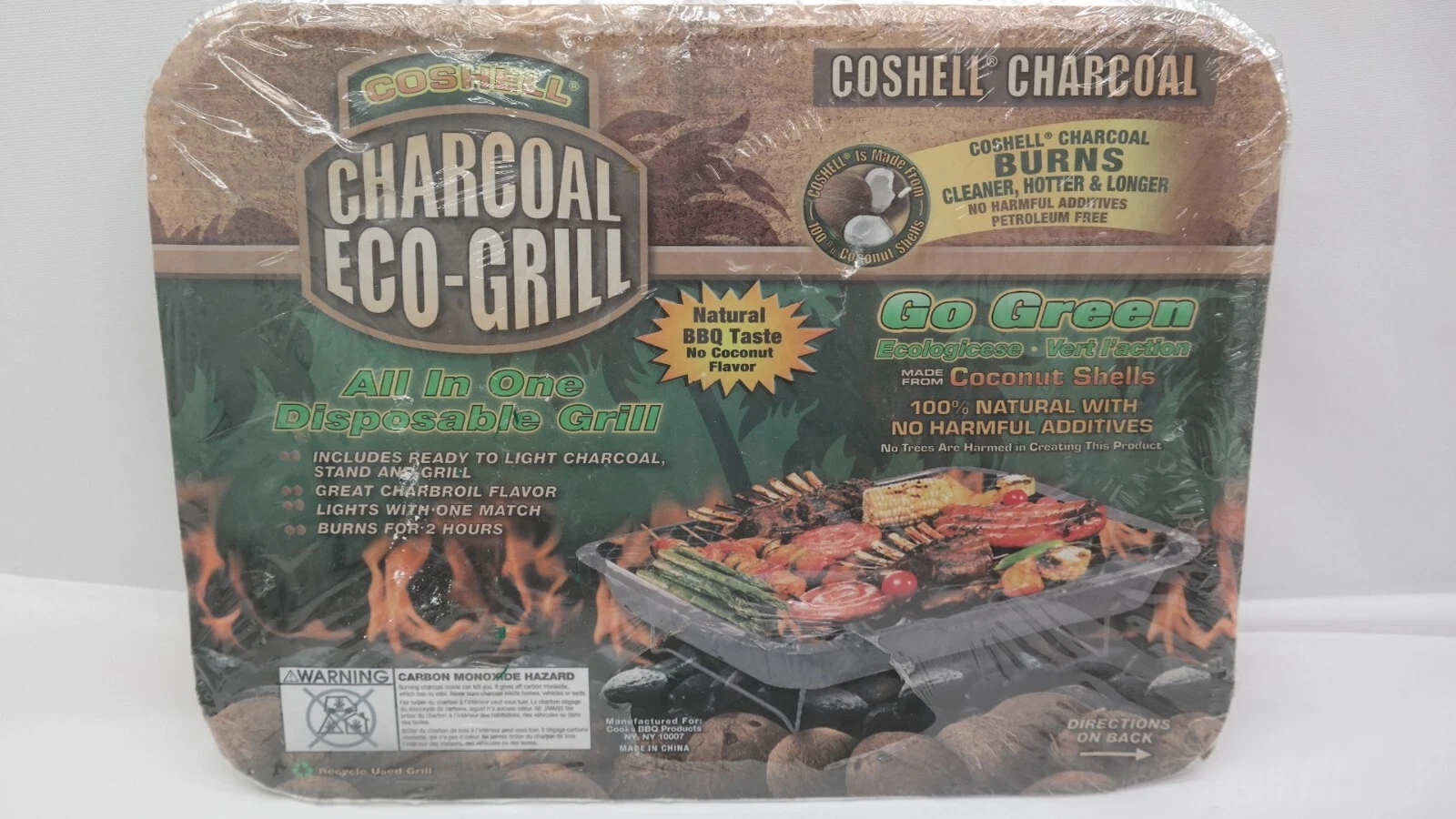 Coshell Charcoal Eco-Grill Disposable Tailgate Grill EL