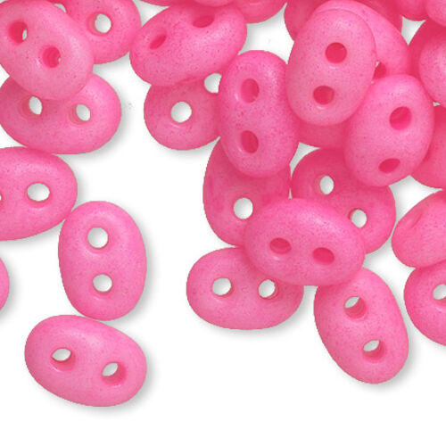 170 Czech Glass Twin Hole 5mm Sapcer Seed Beads With 2 Holes in Opaque Colors - Picture 6 of 15
