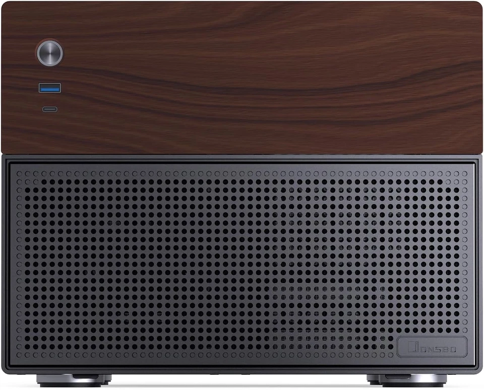 N4 Black NAS Pc Case, Walnut Wood, 8-Drive Bay/6 * 3.5 "HDD (4 Hot-Swap,2 Non Ho - Image 2 of 4