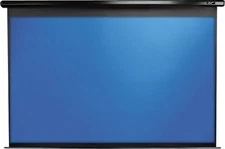 Elite Screens - Manual Series 86" Pull-Down Projection Screen - White/Black