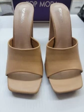 TOP Moda Women Open Toe Heeled Sandals. Style PITA-5 Color Camel. Size 10