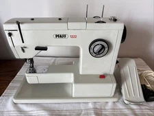 Vintage PFAFF 1222 Sewing Machine Clean Working - Cracked Cam Stack Gear