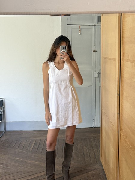 Bimba Y Lola White Mini Dress | Elegant Sleeveless Summer Look | Quiet Luxury